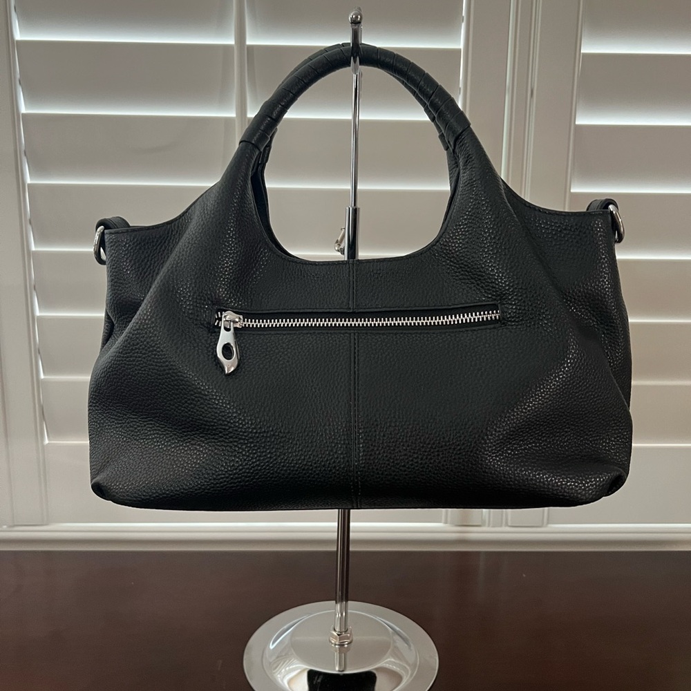 Iswee Genuine Leather Cross Body Hobo Medium Size Black -NWOT